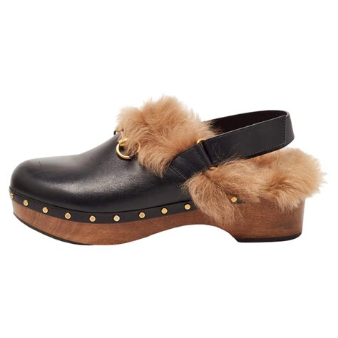 Gucci Amstel Horsebit Slingback Clogs 